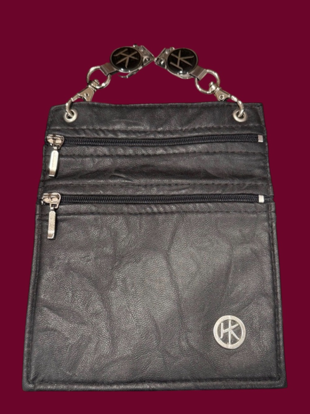 HIPKLIPS©️Vintage Black Riding Wallet - Unisex design/Biker vibe